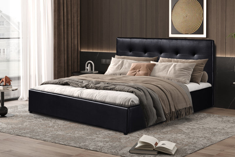 Bed met lattenbodem en koffer PORTO