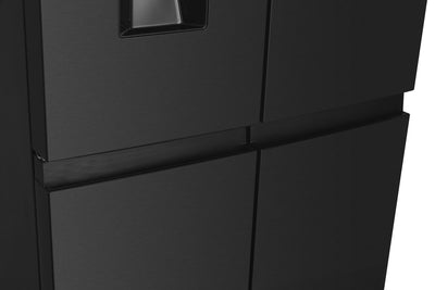 Wiggo WR-MD18(DX) - Amerikaanse Koelkast - No Frost - Water Dispenser - Met Display - Super Freeze - 419 Liter - 5 jaar garantie - Zwart