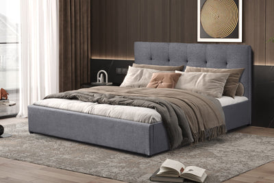 Bed met lattenbodem en koffer PORTO