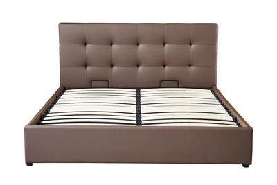 Bed met lattenbodem en koffer PORTO