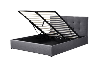 Bed met lattenbodem en koffer PORTO