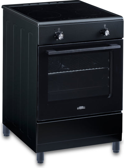 Everglades EVCK6210 – Inductiefornuis – 60 cm – 4 Zones – 56 L Oven – Touchbediening – Mat Zwart – 3-Fasen – 5 Jaar Garantie