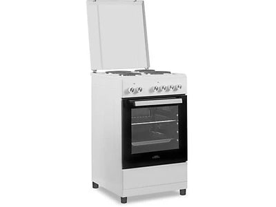 Everglades EVCK5100 Elektrisch Fornuis – 50 cm – Wit – 4 Kookzones – 48L Oven – Energieklasse A