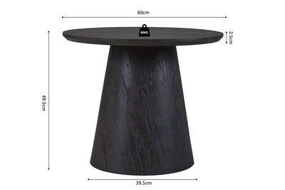Bijzettafel 'Miklos' – Ø 60 cm – Donkerbruin Decor