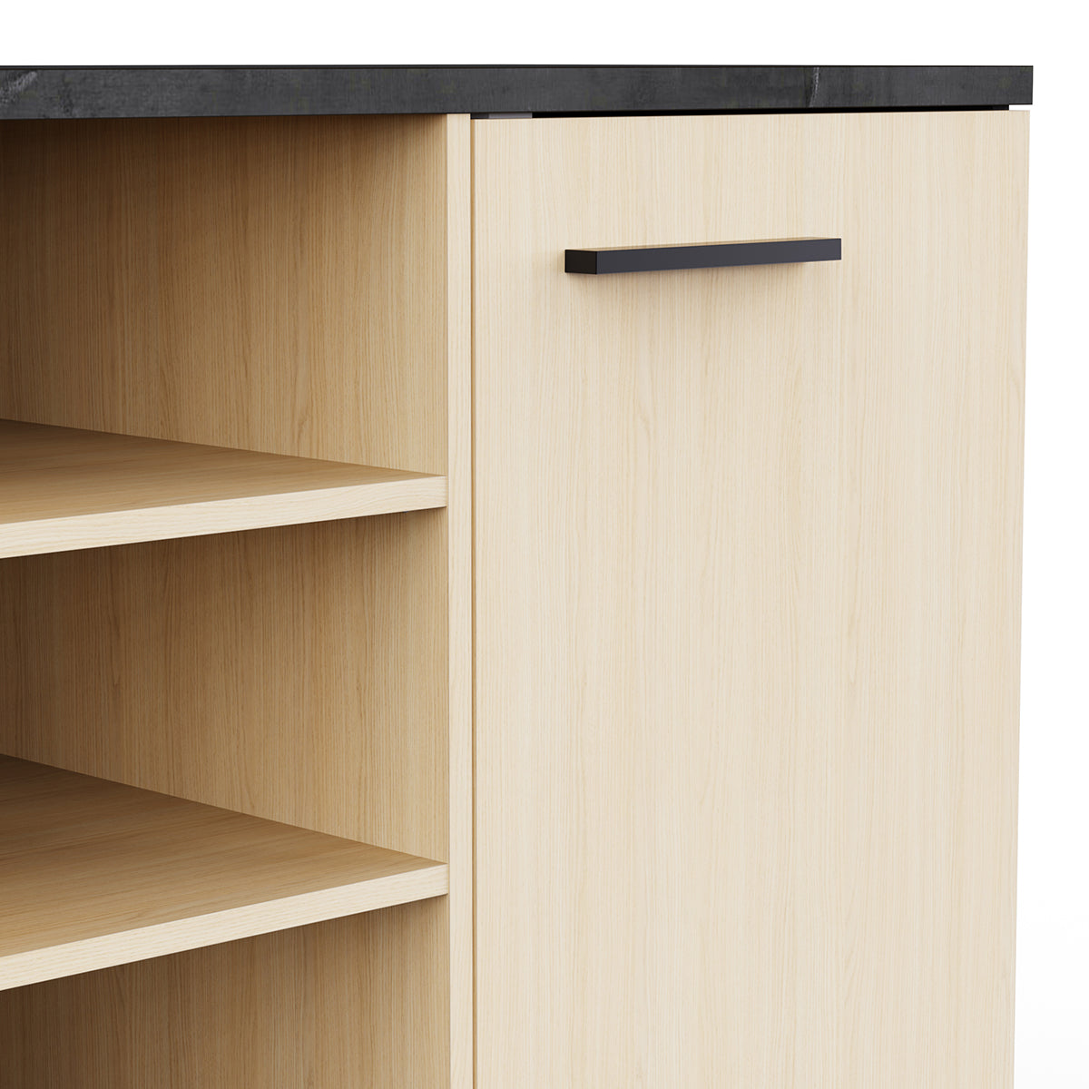 Buffetkast ‘Kent’ – 161 cm – Artisan Oak & Sidewalk – 3 Deuren + Open Nissen