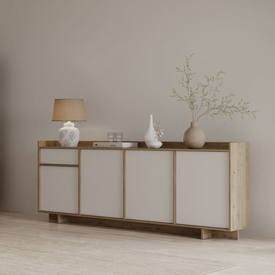 Dressoir ‘Lead I’ – 210 cm – Artisan Eik & Wit