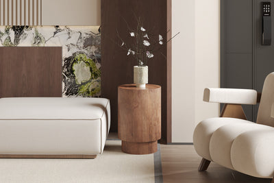 Table d'appoint 'Victor' en bois de mangue Marron clair