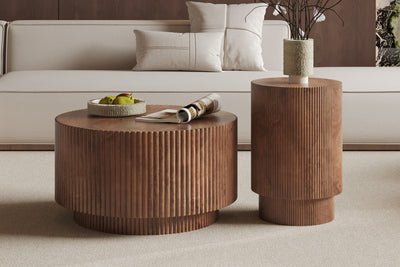 Table d'appoint 'Victor' en bois de mangue Marron clair