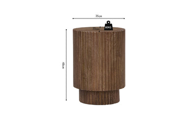 Table d'appoint 'Victor' en bois de mangue Marron clair