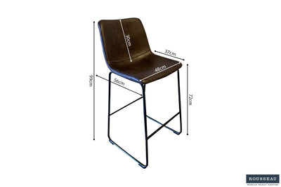 Barstoel Mancia – PU Vintage Brun Foncé