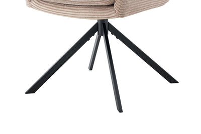 Draaistoel Luna – Corduroy Zand (Fabb Hyper 38) – Draaibaar met Return-to-Zero