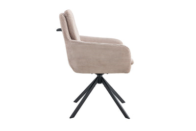 Draaistoel Luna – Corduroy Zand (Fabb Hyper 38) – Draaibaar met Return-to-Zero