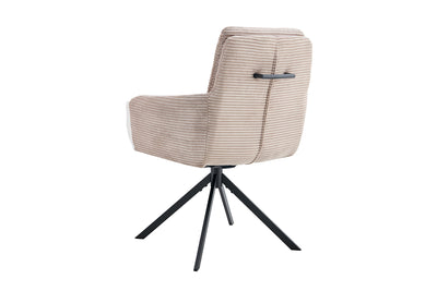 Draaistoel Luna – Corduroy Zand (Fabb Hyper 38) – Draaibaar met Return-to-Zero