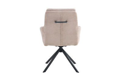 Draaistoel Luna – Corduroy Zand (Fabb Hyper 38) – Draaibaar met Return-to-Zero