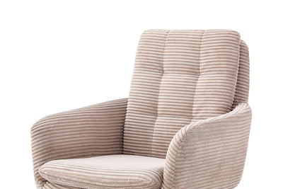 Draaistoel Luna – Corduroy Zand (Fabb Hyper 38) – Draaibaar met Return-to-Zero