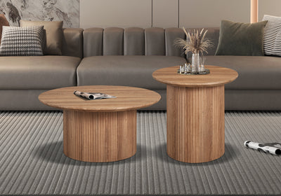 Salontafel 'Lagos' – 80 cm – Rond – Oude Eik