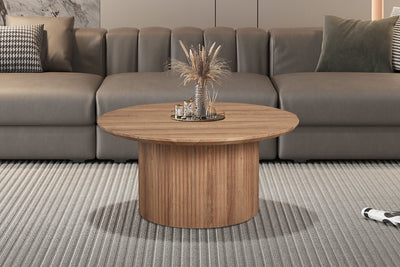 Salontafel 'Lagos' – 80 cm – Rond – Oude Eik