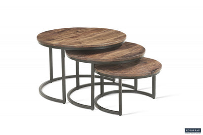 Salontafel ‘Arnod’ – Set van 3 – Mango Hout