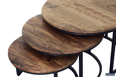 Salontafel ‘Arnod’ – Set van 3 – Mango Hout