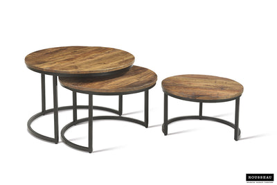 Salontafel ‘Arnod’ – Set van 3 – Mango Hout