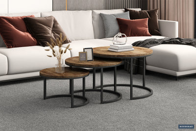 Salontafel ‘Arnod’ – Set van 3 – Mango Hout
