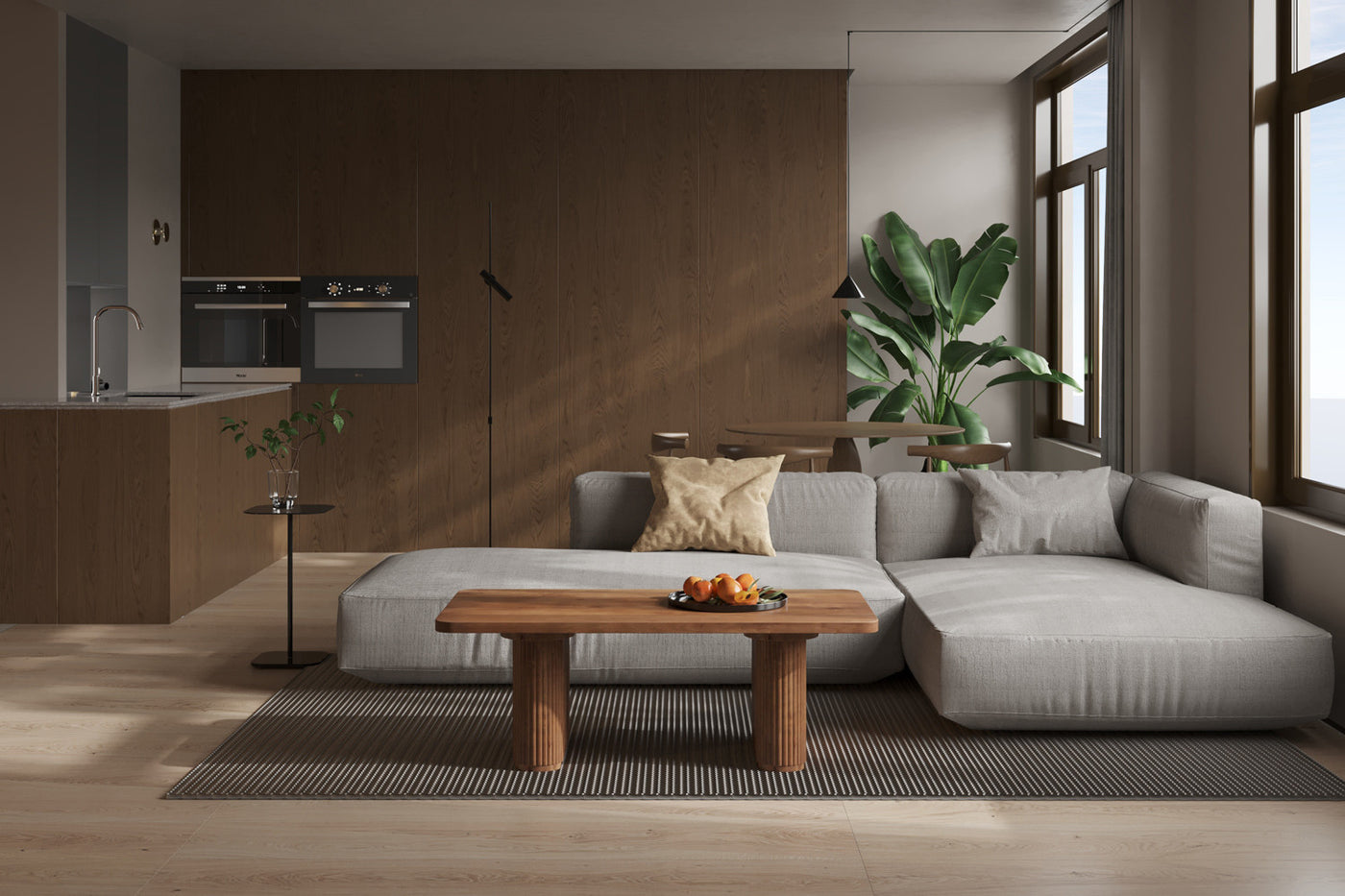 Salontafel 'Jean' – 120 cm – Massief Mango Hout Lichtbruin