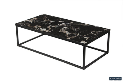 Salontafel 'Livorno' – Composiet Marmer Zwart – 120 x 60 cm