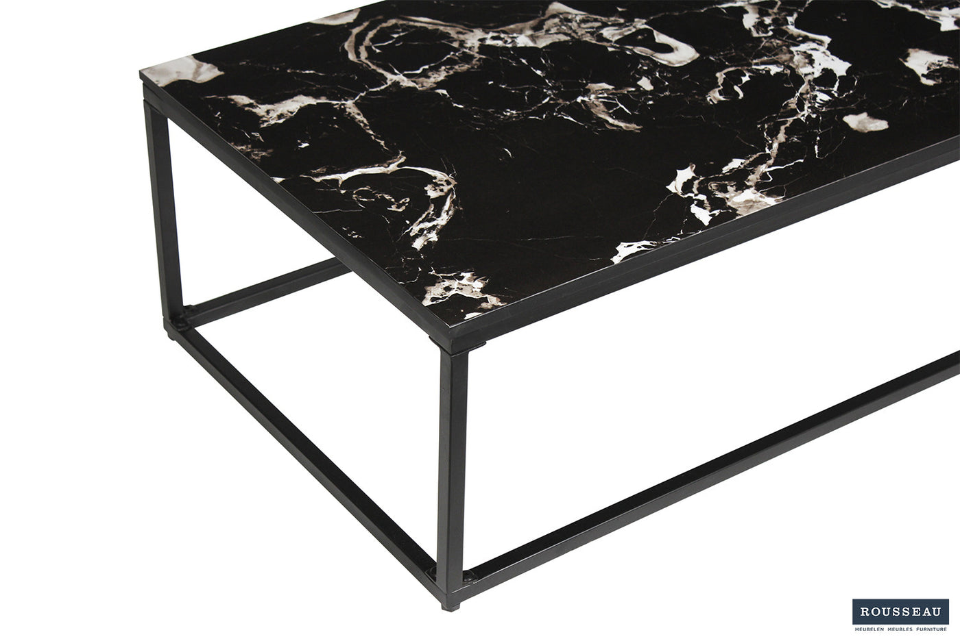 Salontafel 'Livorno' – Composiet Marmer Zwart – 120 x 60 cm