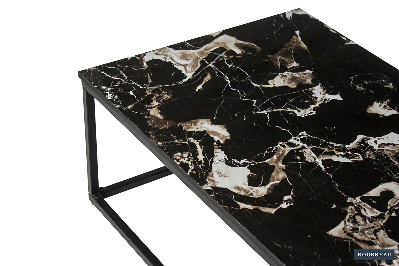 Salontafel 'Livorno' – Composiet Marmer Zwart – 120 x 60 cm