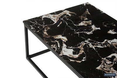 Salontafel 'Livorno' – Composiet Marmer Zwart – 120 x 60 cm