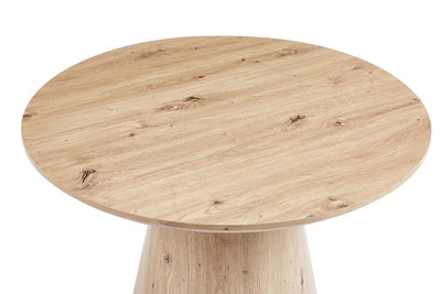 Table basse 'Lukas' – Ø 80 cm – Chêne ancien
