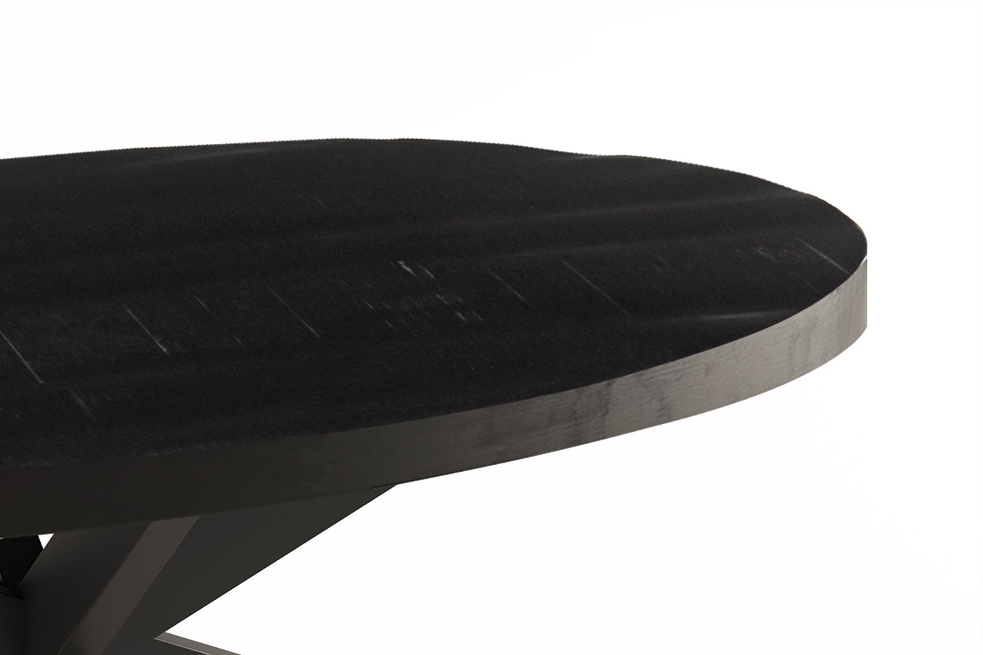 Salontafel 'Madeira' – 130 cm – Ovaal – Mango Hout Zwart