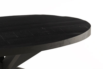 Salontafel 'Madeira' – 130 cm – Ovaal – Mango Hout Zwart