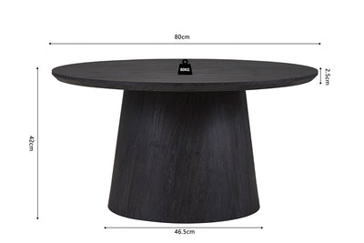 Salontafel 'Miklos' – Ø 80 cm – Donkerbruin Decor