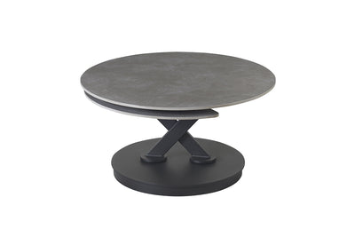 Salontafel 'Nara' – Rond & Draaibaar – Steen Lichtgrijs