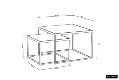 Salontafel 'Quinn' – Set van 2 – Mango Hout