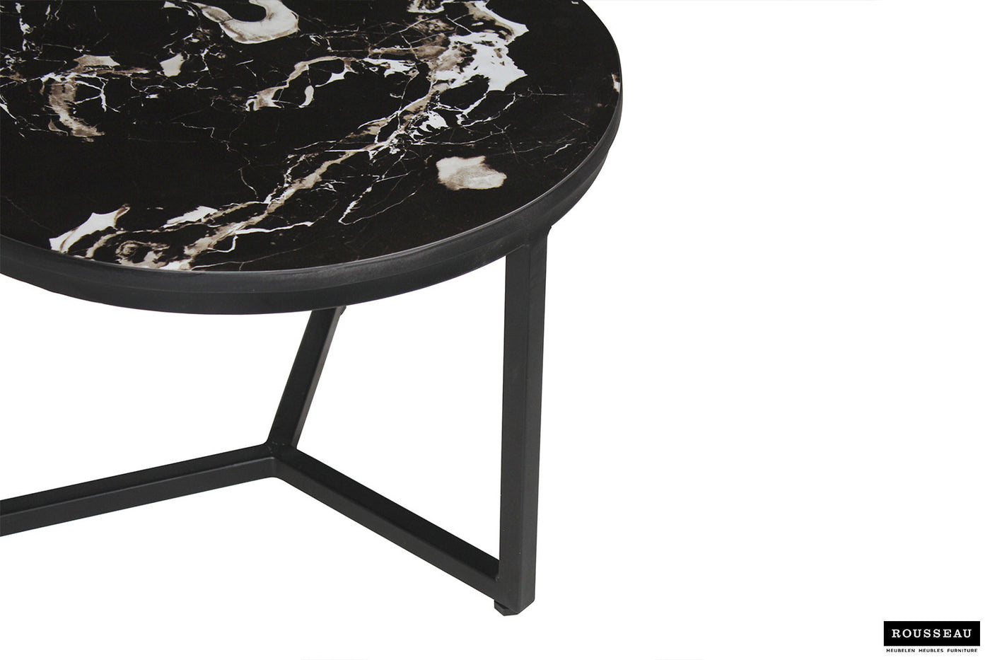 Salontafel 'Ravenna' – Set van 2 – Steen Marmerlook Zwart