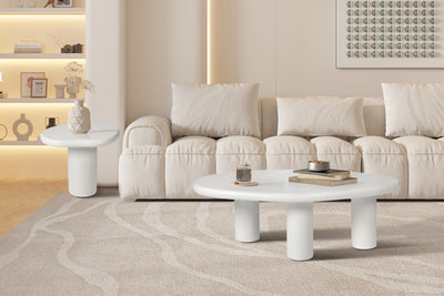 Salontafel 'Tavira' 120 cm Cement Wit