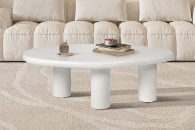 Salontafel 'Tavira' 120 cm Cement Wit