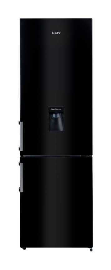 EDY EDHC8089 – Koel-vriescombinatie – Zwart – 198L Koelruimte – 71L Vriesruimte – Waterdispenser – Energieklasse E – 180 cm – 5 jaar garantie