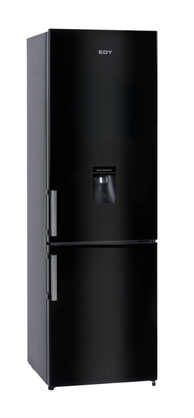 EDY EDHC8089 – Koel-vriescombinatie – Zwart – 198L Koelruimte – 71L Vriesruimte – Waterdispenser – Energieklasse E – 180 cm – 5 jaar garantie