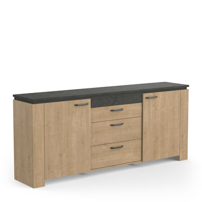 TV-Meubel ‘Hamilton’ – 204 cm – Hamilton Oak & Sidewalk – Met Verstelbare Legplank