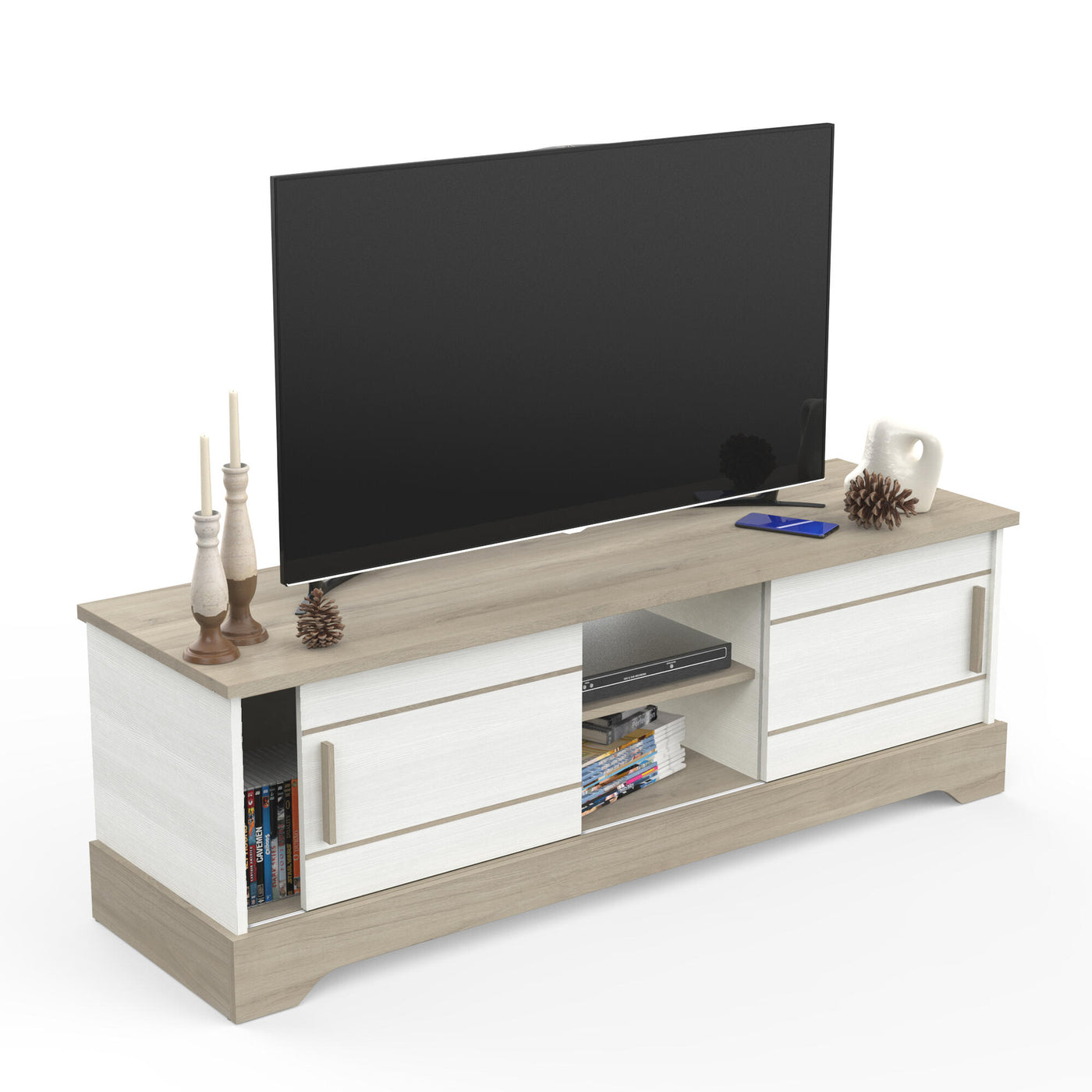 Tv-meubel - meuble de tv - schuifdeuren
