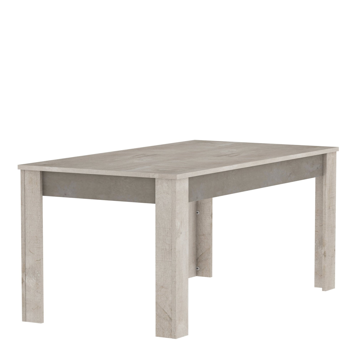 Verlengbare tafel in betonkleurig eikenhout